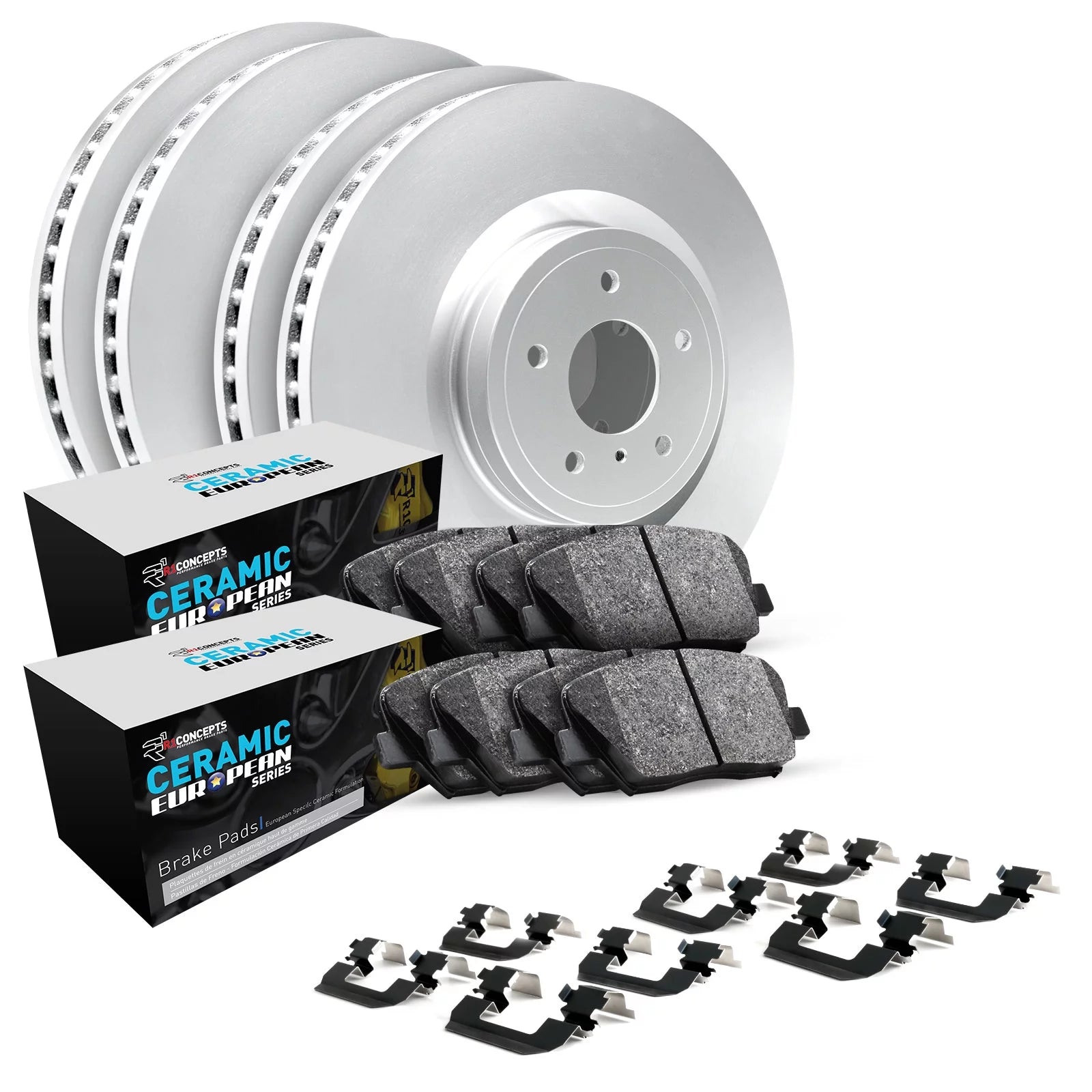 R1 Concepts Wdth2 10530 R1 Brake Rotors Carbon Coated W/ Euro Ceramic Pads & Fits select: 1999-2001 VOLKSWAGEN PASSAT, 2002-2004 VOLKSWAGEN PASSAT GLX 4MOTION