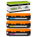 greencycle Compatible Toner Cartridge Replacement for HP 128A CE321A CE322A CE323A Toner 3 packs Set Works on LaserJet Pro CM1415fn CM1415fnw CP1525nw Color MFP Series Printer