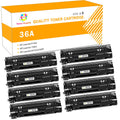 Toner H-Party CB436 36A 36a toner Compatible Toner Cartridge for LaserJet P1005 P1006 P1505 P1505N P1100 P1102 P1102W P1102WHP Printer (Black£¬8 Pack£¬2000 Pages)