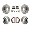 Transit Auto - Front Rear Disc Brake Rotors Ceramic Pads And Drum Kit For 2002-2006 Nissan Sentra 1.8L K8C-102523