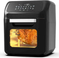ZHANHAO 12 Quart Air Fryer Oven - Large Air Fryer Toaster Oven with 12 Smart Cooking Modes such as Rotisserie, Food Dehydrator, Bake, Roast, Reheat, Includes 19 Accessories with 3 Rack Levels