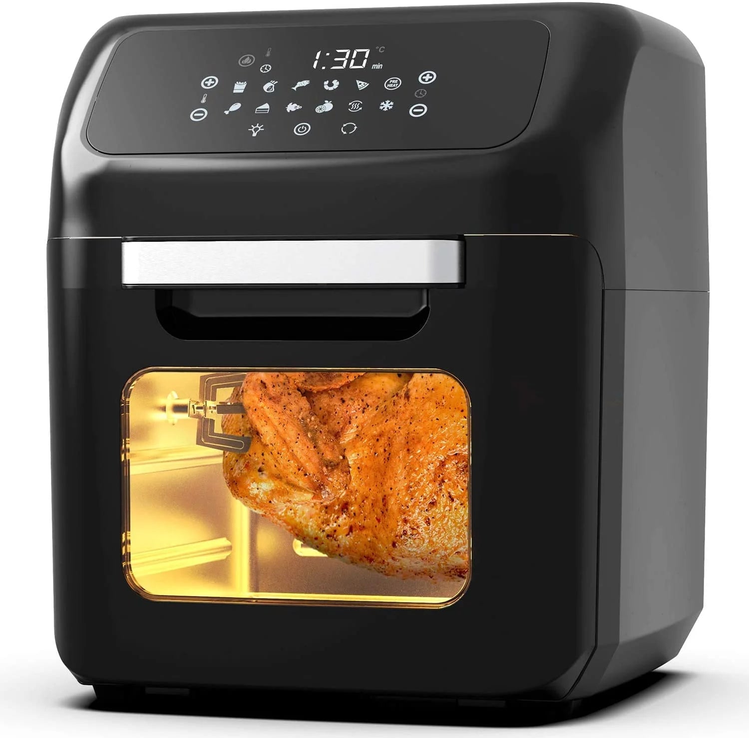 ZHANHAO 12 Quart Air Fryer Oven - Large Air Fryer Toaster Oven with 12 Smart Cooking Modes such as Rotisserie, Food Dehydrator, Bake, Roast, Reheat, Includes 19 Accessories with 3 Rack Levels