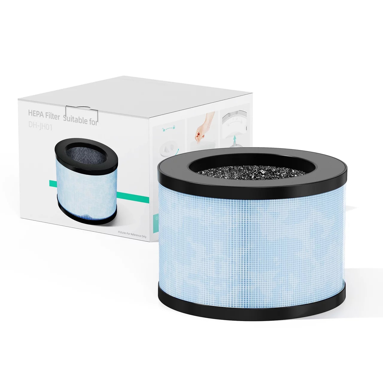 ALROCKET Air Purifier Replacement  H13 HEPA Air Filter (JH06 White) 4-in-1 High-Efficiency