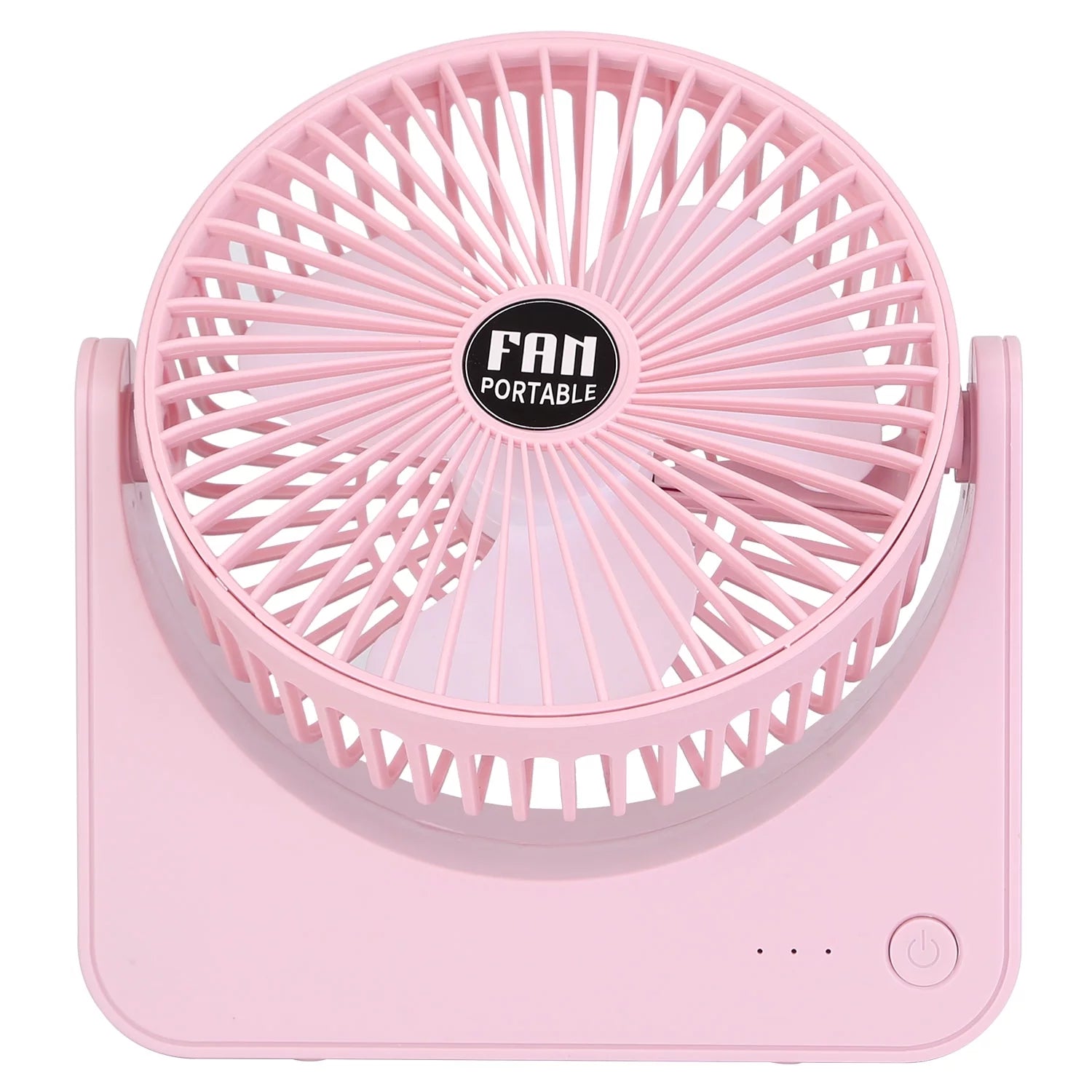 USB Desk Fan ¨C iMounTEK Portable 6.5 Inch Table Fan with Adjustable Tilt for Quiet Cooling, 3 Fan Speeds, Personal Desktop Fan for Room Office Tabletop, Pink