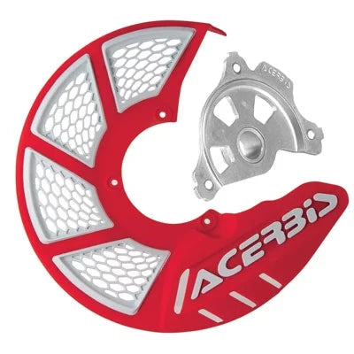 Acerbis X-Brake Vented Front Disc Cover with Mounting Kit Red/White For Honda