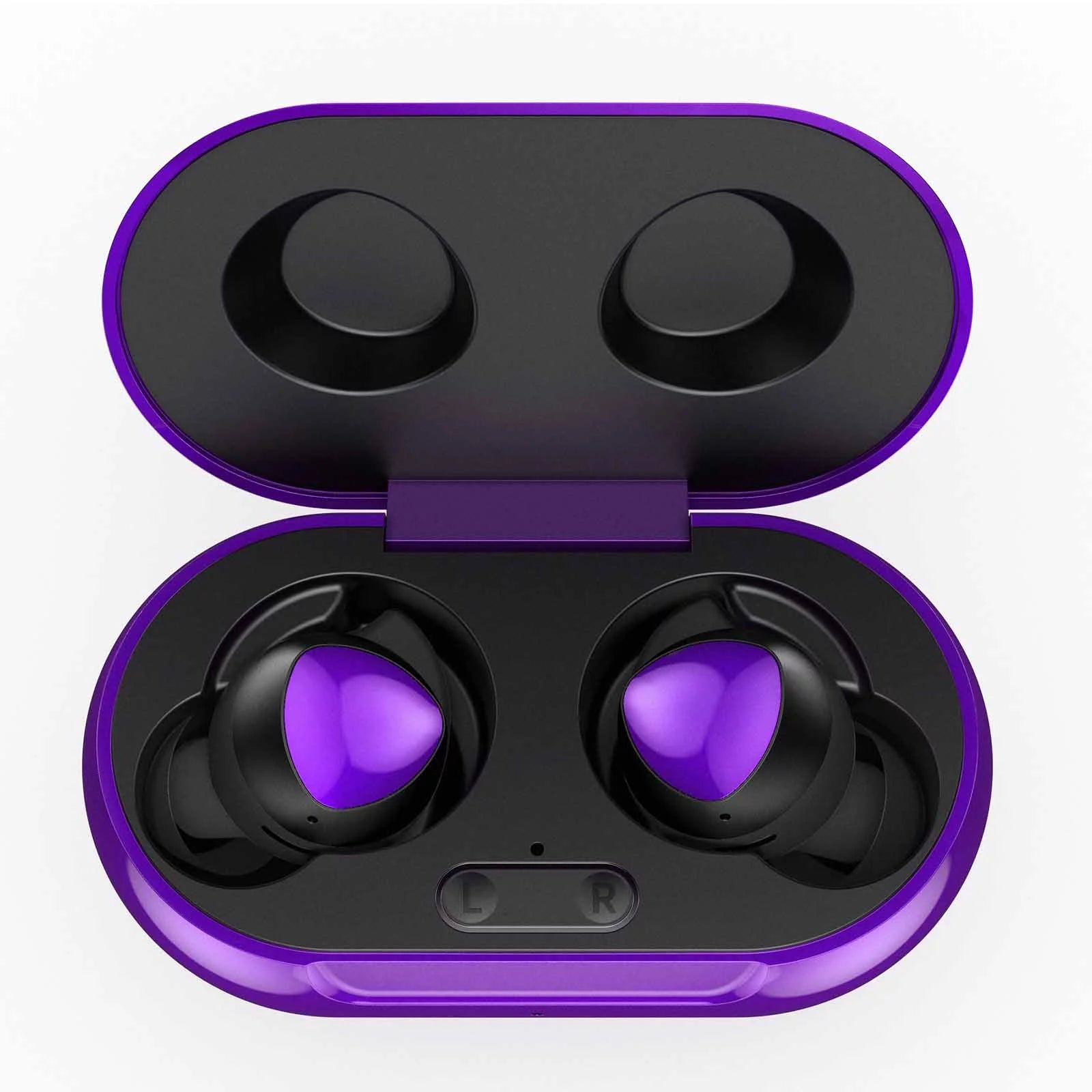 UrbanX Street Buds Plus For Apple iPhone 13 Pro Max - True Wireless Earbuds w/Hands Free Controls (Wireless Charging Case Included) - Purple