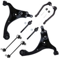 Detroit Axle - 8PC Front Lower Control Arms Inner & Outer Tie Rods w/Sway Bar Links for 2007-2012 Hyundai Elantra 2.0L 2008 2009 2010 2011 Replacement