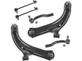 Front Control Arm Sway Bar Link Tie Rod Kit 6 Piece - Compatible with 2007 - 2012 Nissan Versa Hatchback 2008 2009 2010 2011