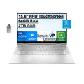 HP 2021 Envy 2-in-1 15.6 FHD Touchscreen Laptop Computer, 11th Gen Intel Core i7-1195G7, 64GB RAM, 2TB PCIe SSD, Backlit Keyboard, Intel Iris Xe Graphics, HD Webcam, Win 11, Silver, 32GB USB Card