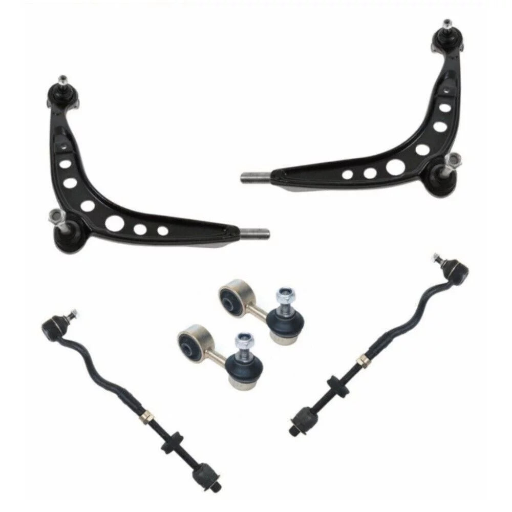 Control Arms Ball Joint Tie Rod Sway Bar Link Suspension Kit Front For BMW