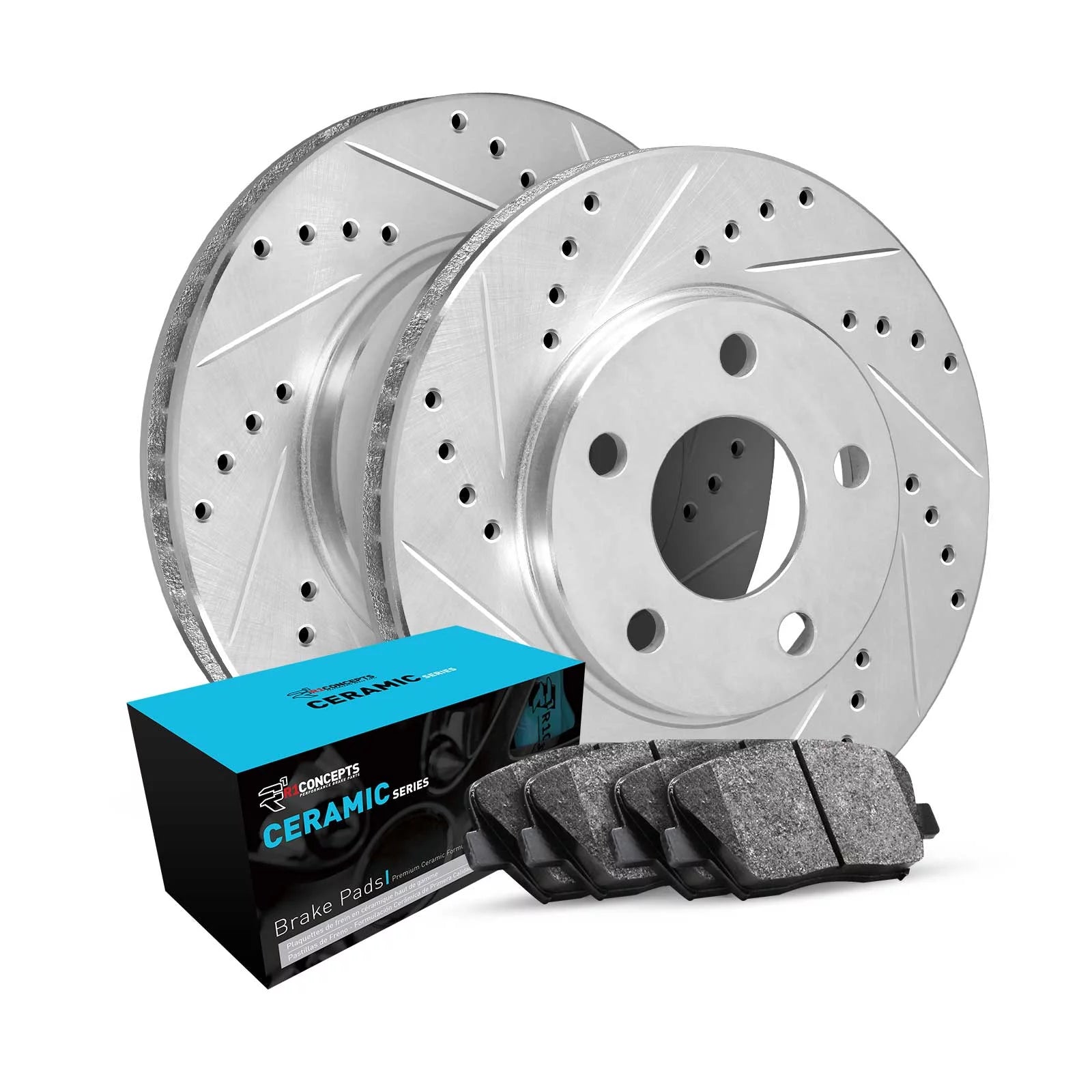 R1 Concepts Front Brakes and Rotors Kit |Front Brake Pads| Brake Rotors and Pads| Ceramic Brake Pads and Rotors WGWN1-54212